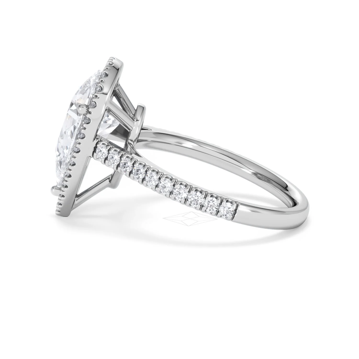 Diana 5.90ct Lab Diamond Pear Cut Engagement Ring in Platinum G/VS1 - Image 68