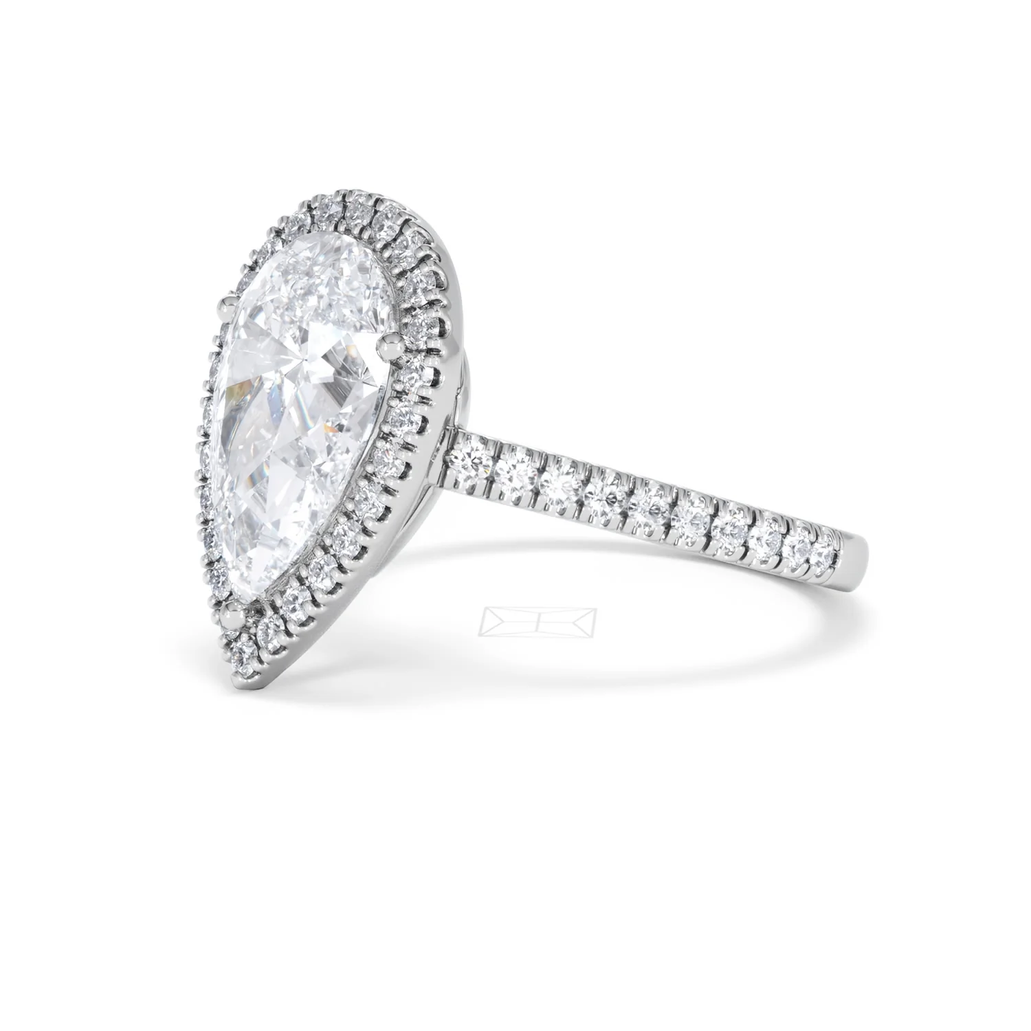 Diana 5.90ct Lab Diamond Pear Cut Engagement Ring in Platinum G/VS1 - Image 78