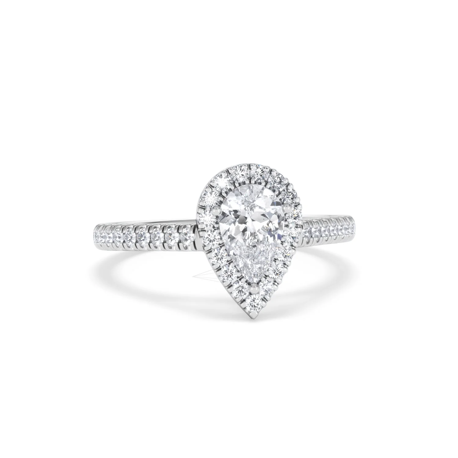 Diana GIA Diamond Pear Halo Engagement Ring 18KW Gold 1.35ct G/SI2 - Image 11