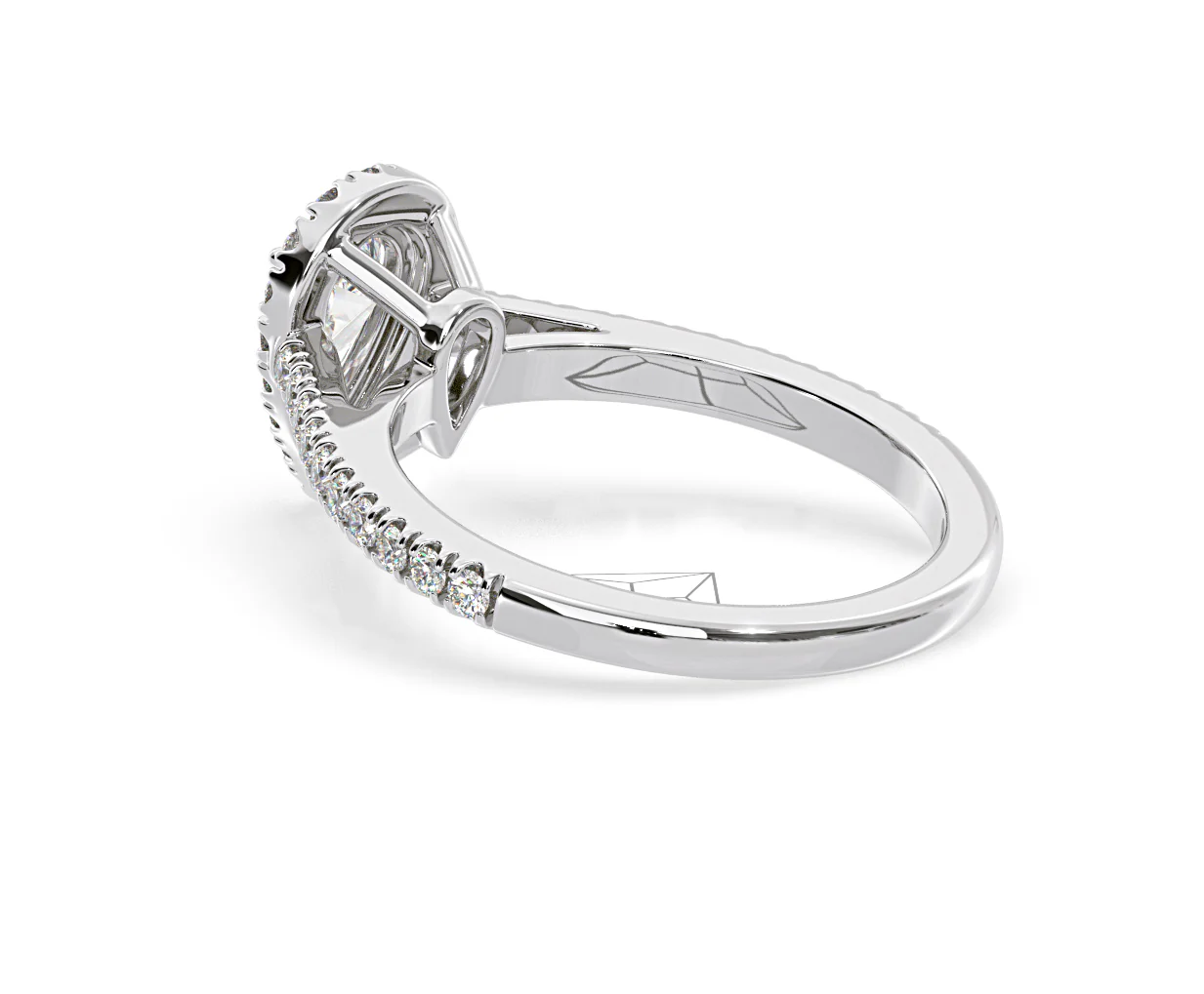 Diana GIA Diamond Pear Halo Engagement Ring 18KW Gold 1.35ct G/SI2 - Image 118