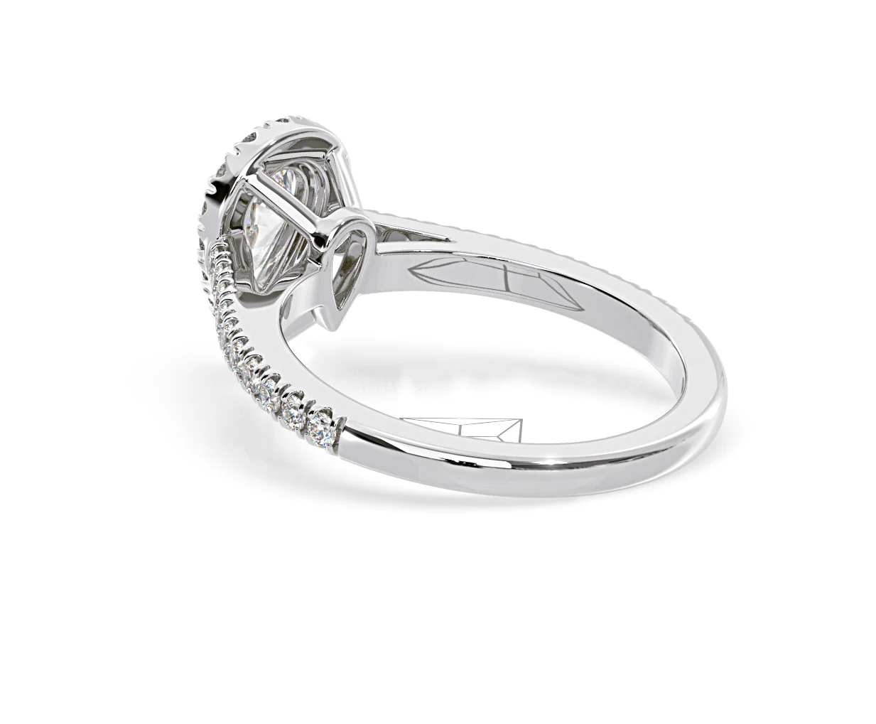 Diana GIA Diamond Pear Halo Engagement Ring 18KW Gold 1.35ct G/SI2 - Image 119