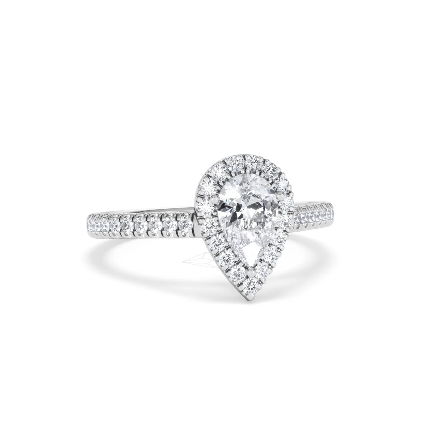 Diana GIA Diamond Pear Halo Engagement Ring 18KW Gold 1.35ct G/SI2 - Image 12
