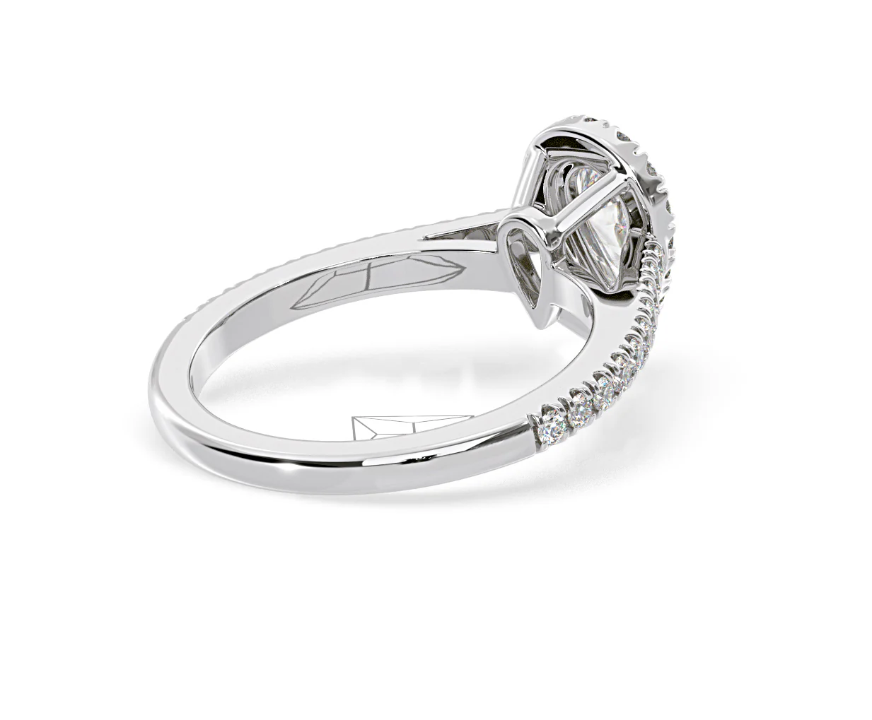 Diana GIA Diamond Pear Halo Engagement Ring 18KW Gold 1.35ct G/SI2 - Image 138