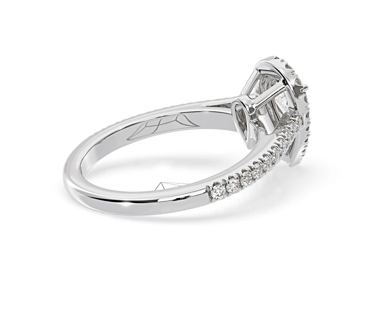 Diana GIA Diamond Pear Halo Engagement Ring 18KW Gold 1.35ct G/SI2 - Image 141