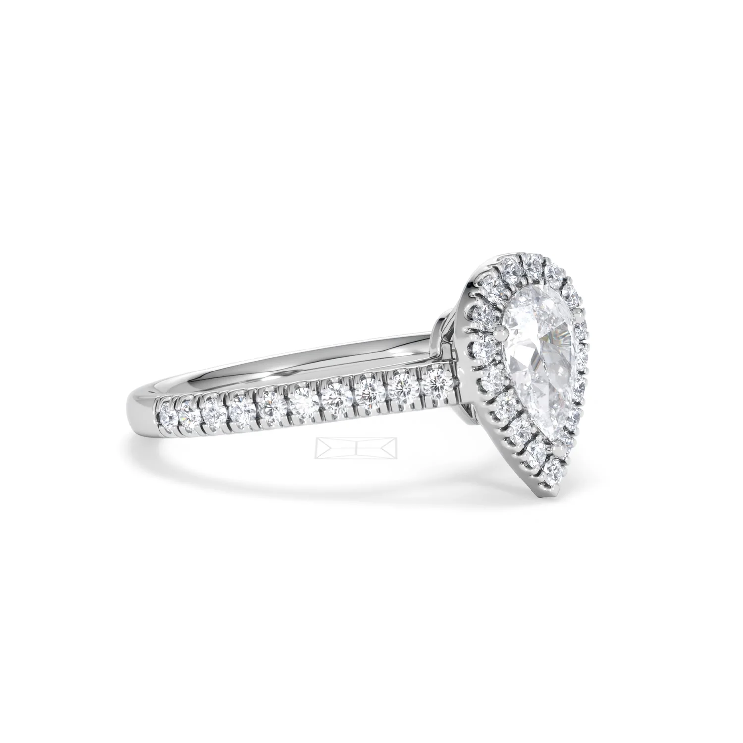 Diana GIA Diamond Pear Halo Engagement Ring 18KW Gold 1.35ct G/SI2 - Image 19