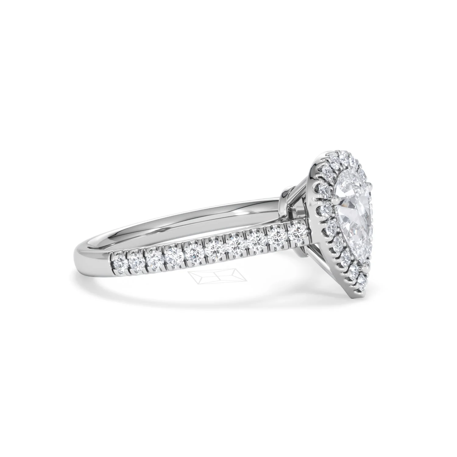 Diana GIA Diamond Pear Halo Engagement Ring 18KW Gold 1.35ct G/SI2 - Image 22
