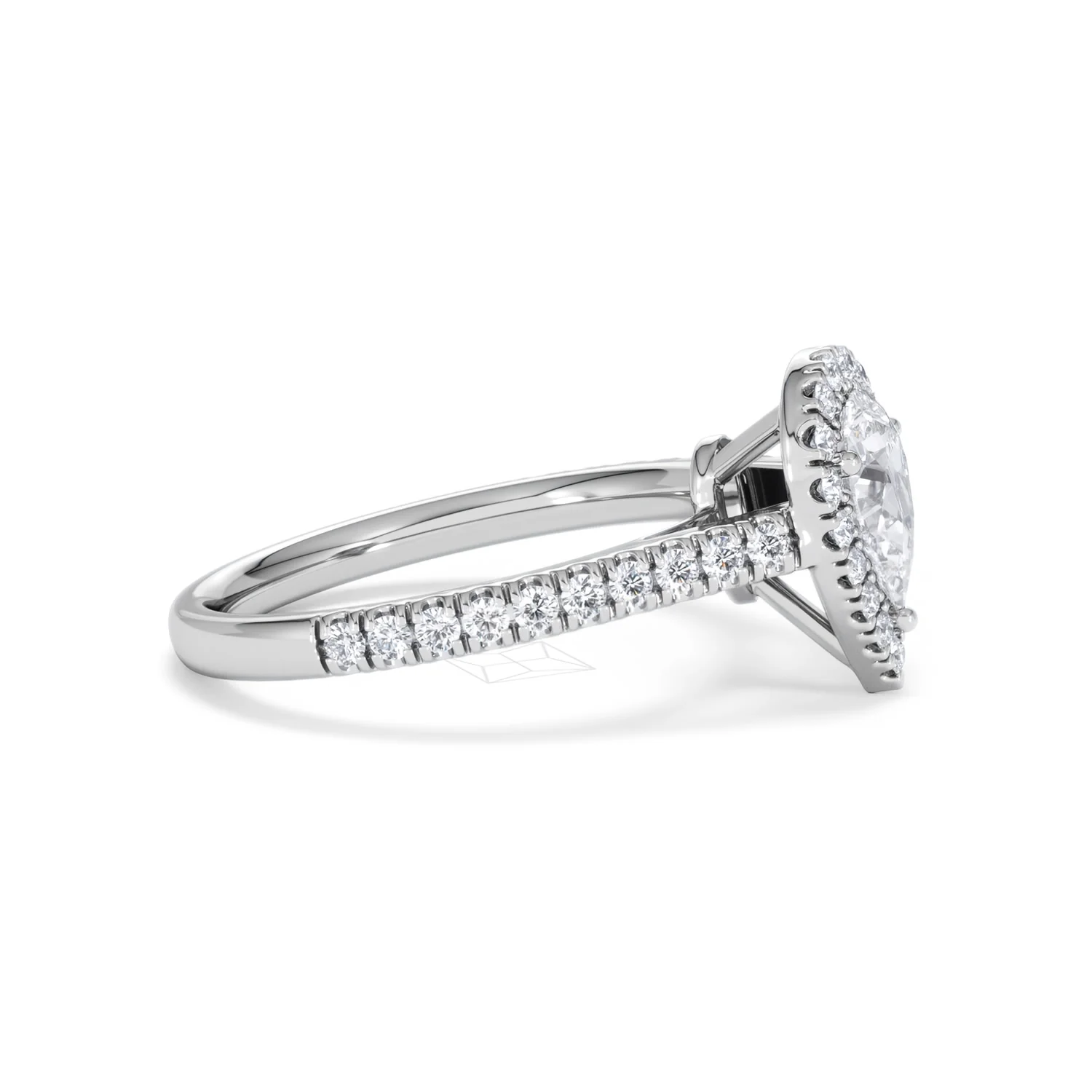Diana GIA Diamond Pear Halo Engagement Ring 18KW Gold 1.35ct G/SI2 - Image 25