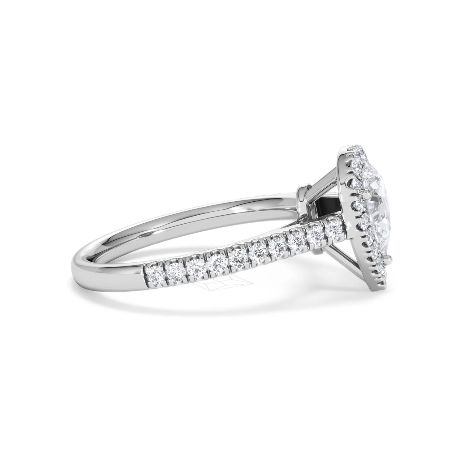 Diana GIA Diamond Pear Halo Engagement Ring 18KW Gold 1.35ct G/SI2 - Image 26