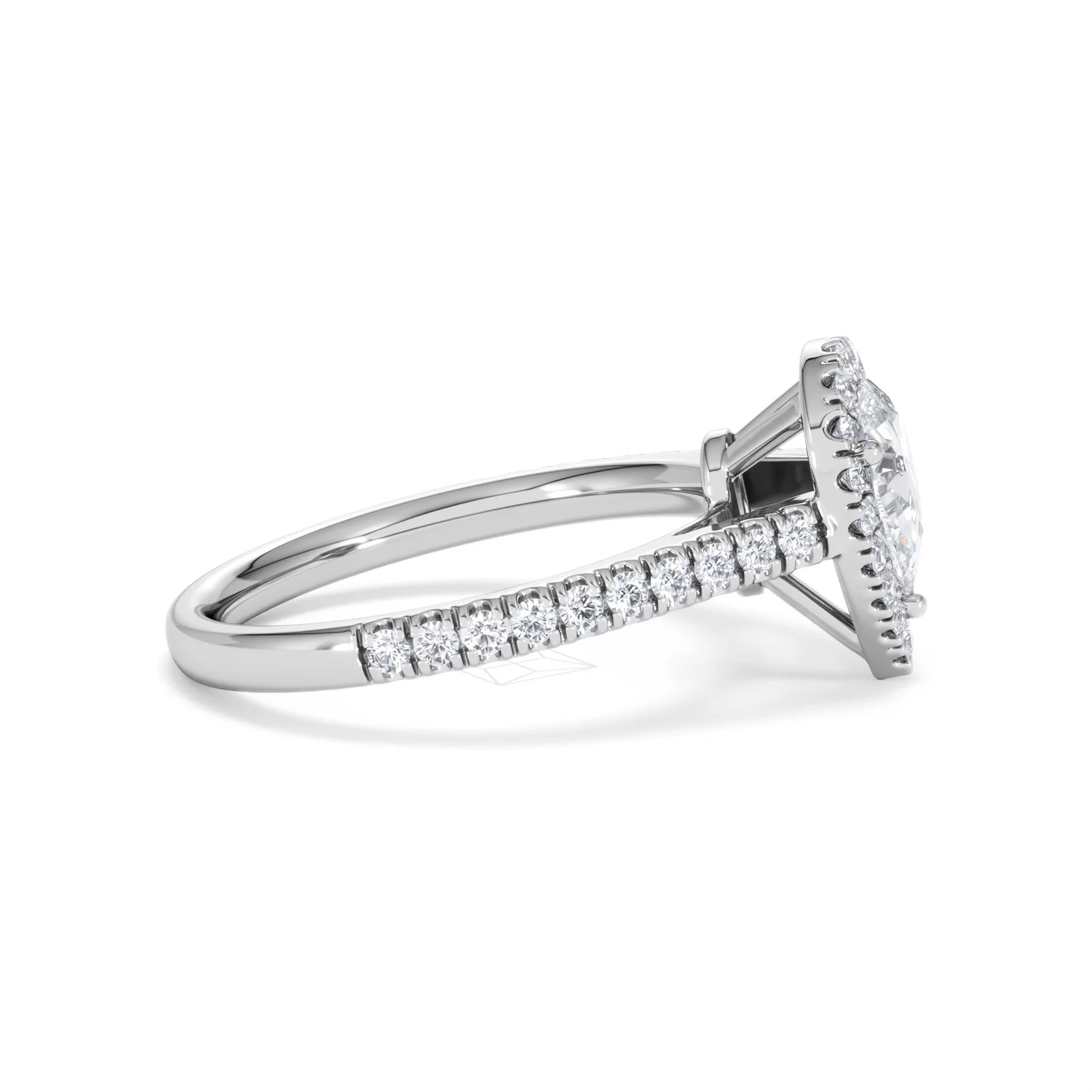 Diana GIA Diamond Pear Halo Engagement Ring 18KW Gold 1.35ct G/SI2 - Image 27