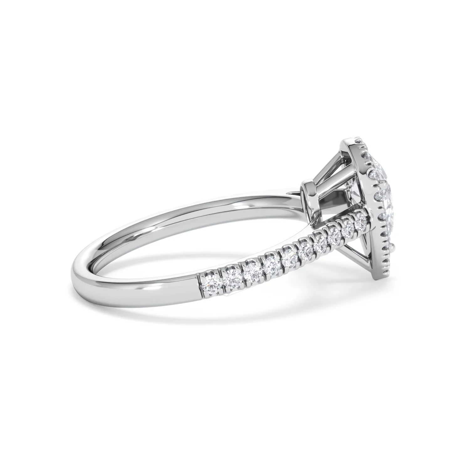 Diana GIA Diamond Pear Halo Engagement Ring 18KW Gold 1.35ct G/SI2 - Image 31