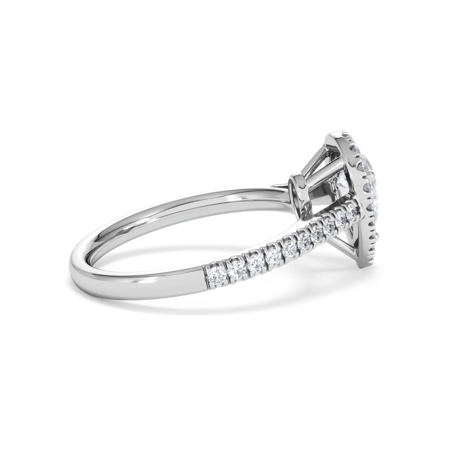 Diana GIA Diamond Pear Halo Engagement Ring 18KW Gold 1.35ct G/SI2 - Image 32