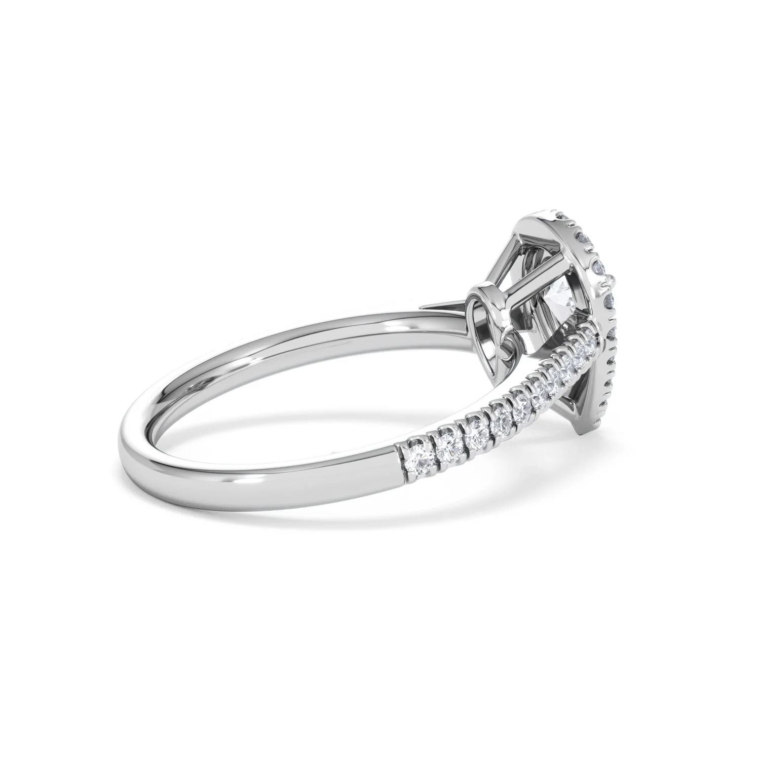 Diana GIA Diamond Pear Halo Engagement Ring 18KW Gold 1.35ct G/SI2 - Image 35