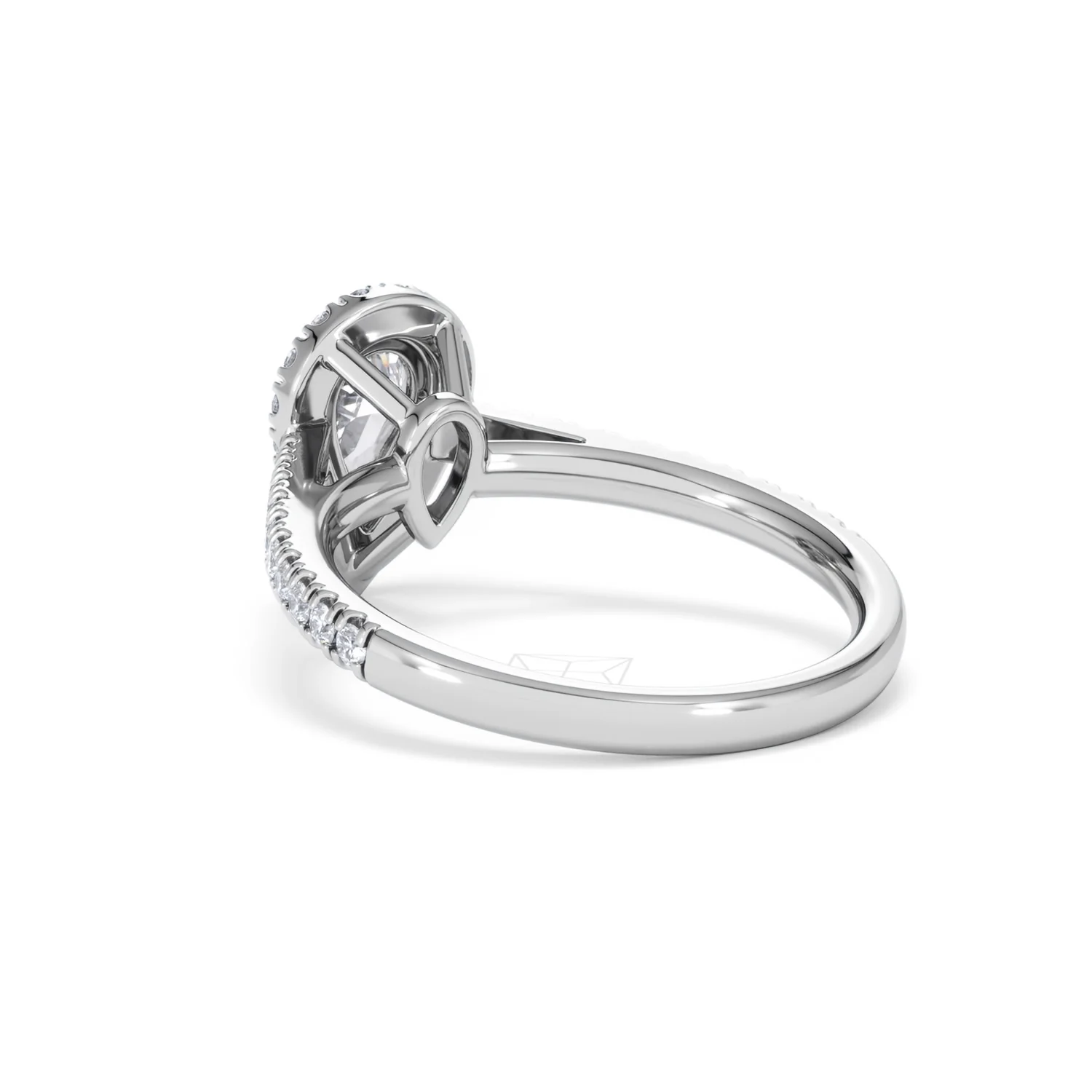 Diana GIA Diamond Pear Halo Engagement Ring 18KW Gold 1.35ct G/SI2 - Image 57