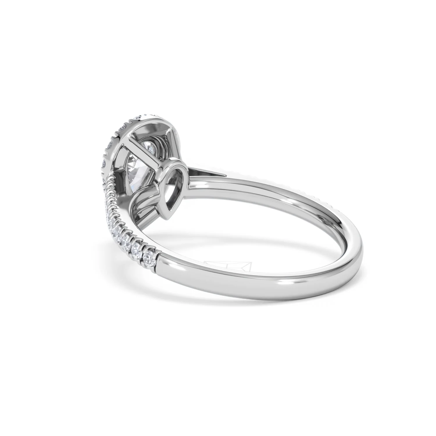 Diana GIA Diamond Pear Halo Engagement Ring 18KW Gold 1.35ct G/SI2 - Image 58