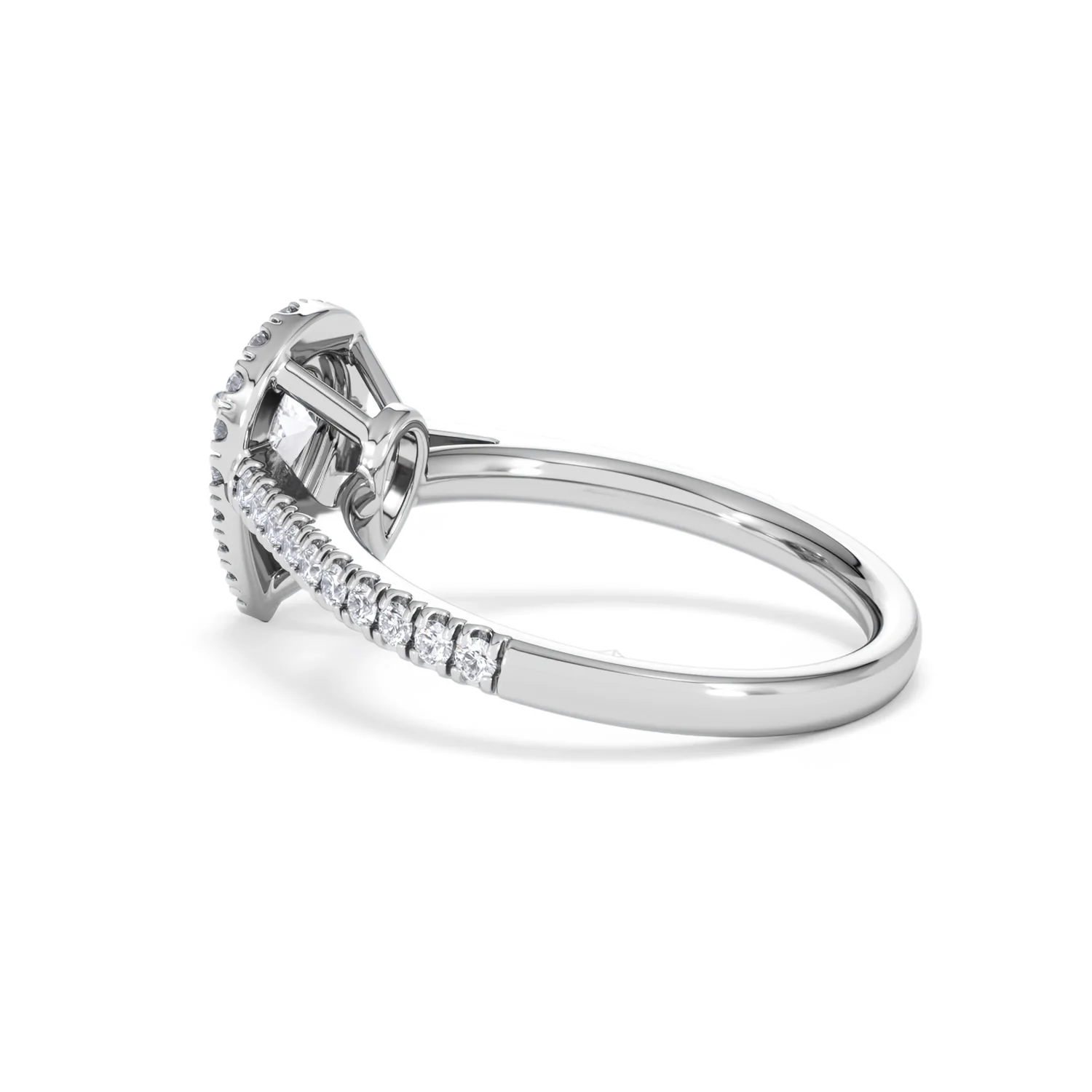 Diana GIA Diamond Pear Halo Engagement Ring 18KW Gold 1.35ct G/SI2 - Image 62