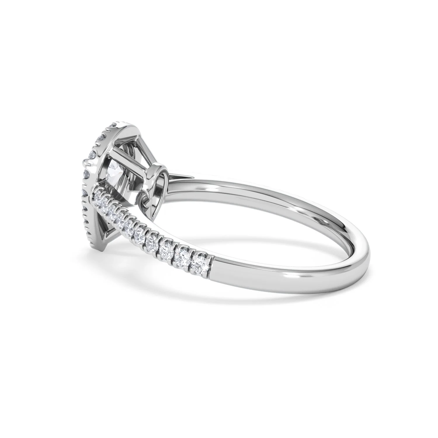 Diana GIA Diamond Pear Halo Engagement Ring 18KW Gold 1.35ct G/SI2 - Image 63