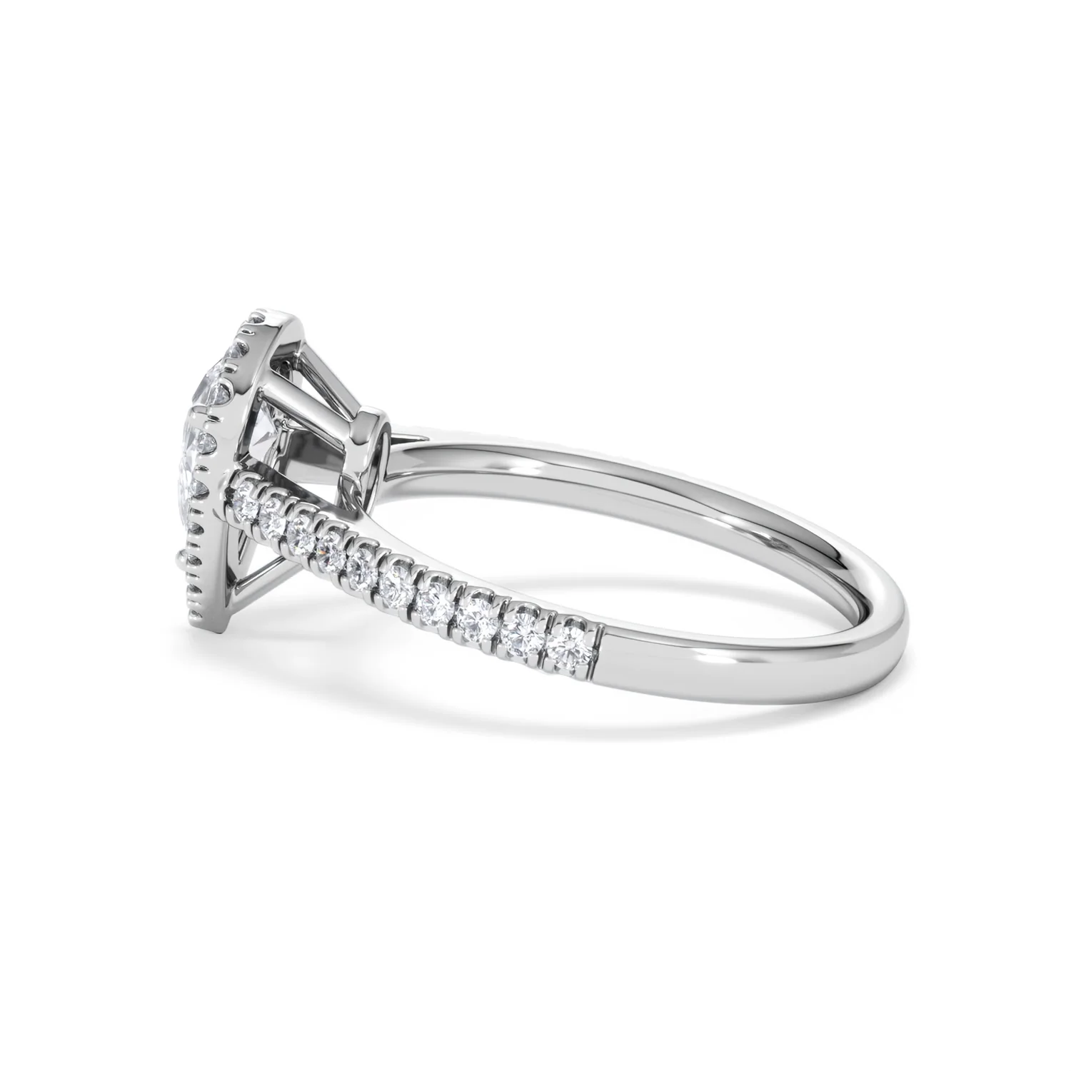 Diana GIA Diamond Pear Halo Engagement Ring 18KW Gold 1.35ct G/SI2 - Image 66