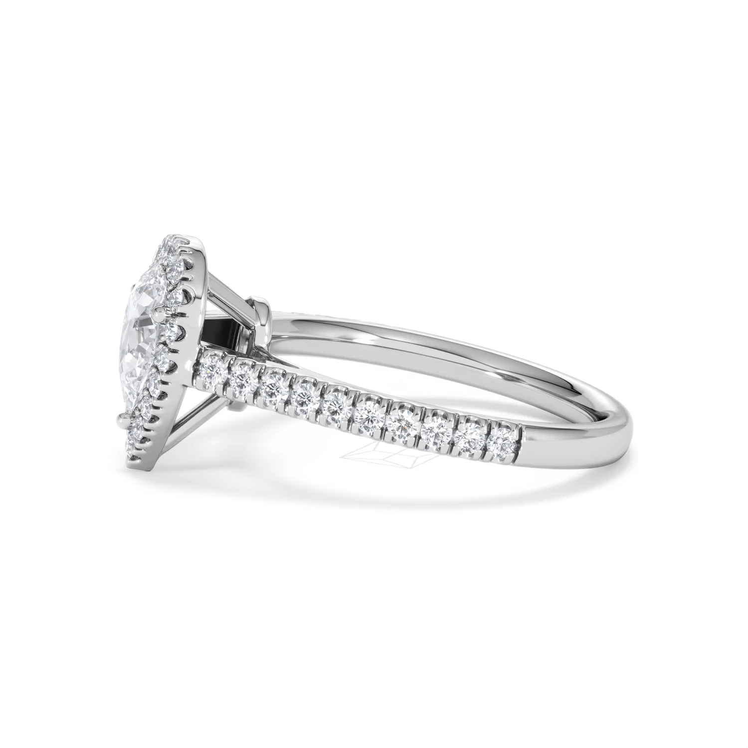 Diana GIA Diamond Pear Halo Engagement Ring 18KW Gold 1.35ct G/SI2 - Image 72