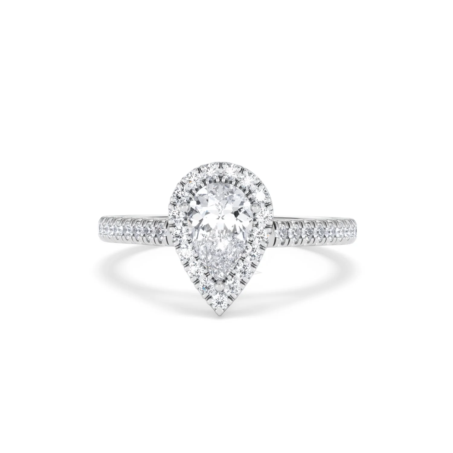 Diana GIA Diamond Pear Halo Engagement Ring 18KW Gold 1.35ct G/SI2 - Image 88