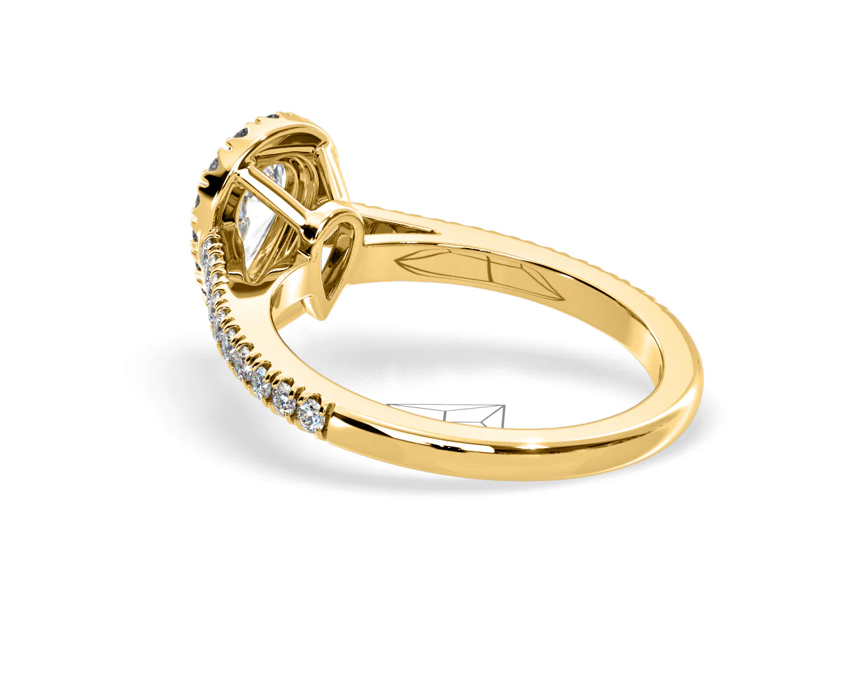 Diana GIA Diamond Pear Halo Engagement Ring in 18K Gold 1.35ct G/SI2 - Image 118