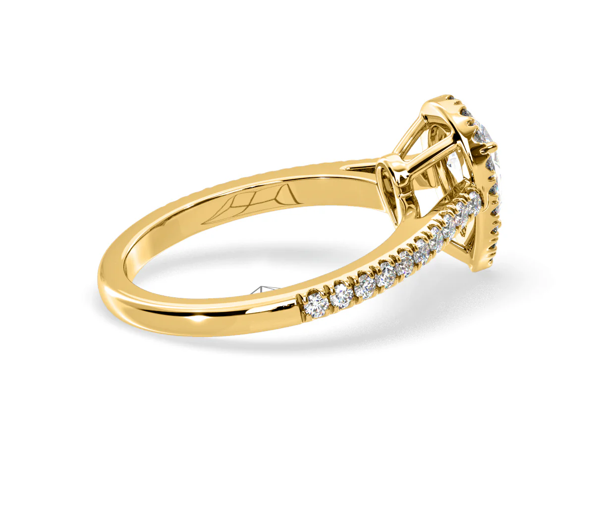 Diana GIA Diamond Pear Halo Engagement Ring in 18K Gold 1.35ct G/SI2 - Image 142