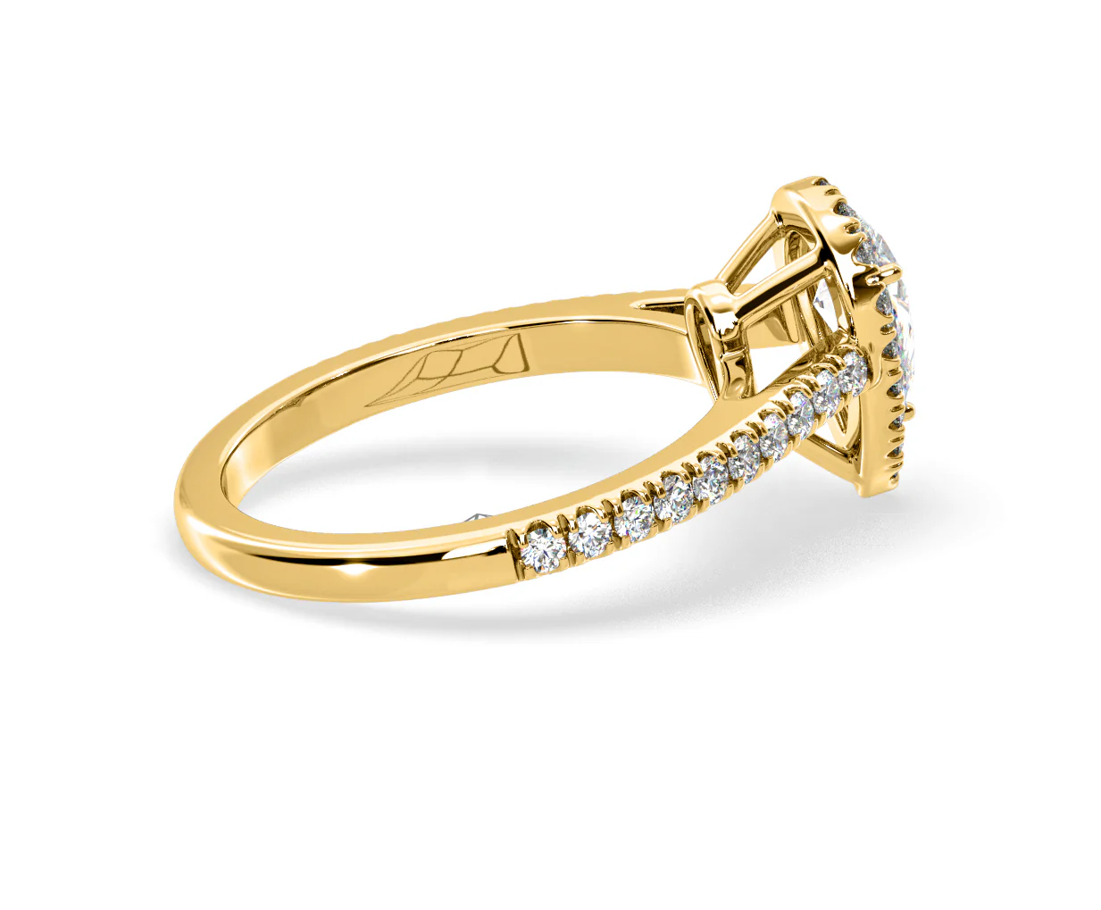 Diana GIA Diamond Pear Halo Engagement Ring in 18K Gold 1.35ct G/SI2 - Image 143