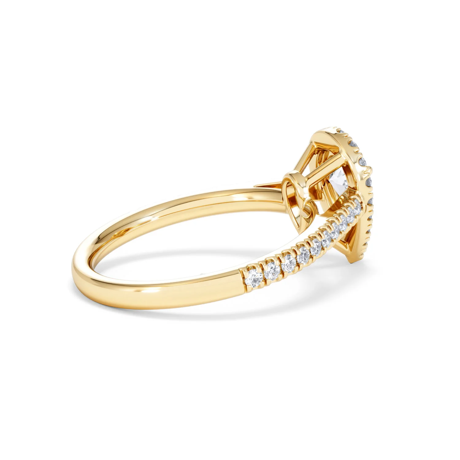 Diana GIA Diamond Pear Halo Engagement Ring in 18K Gold 1.35ct G/SI2 - Image 34