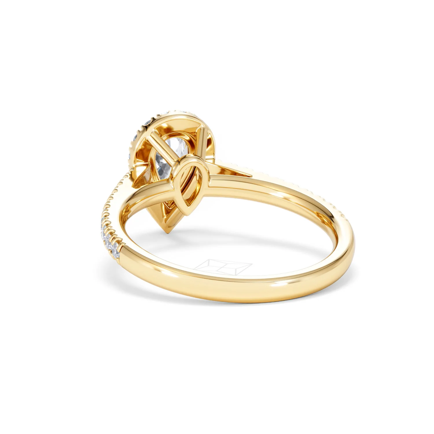 Diana GIA Diamond Pear Halo Engagement Ring in 18K Gold 1.35ct G/SI2 - Image 53