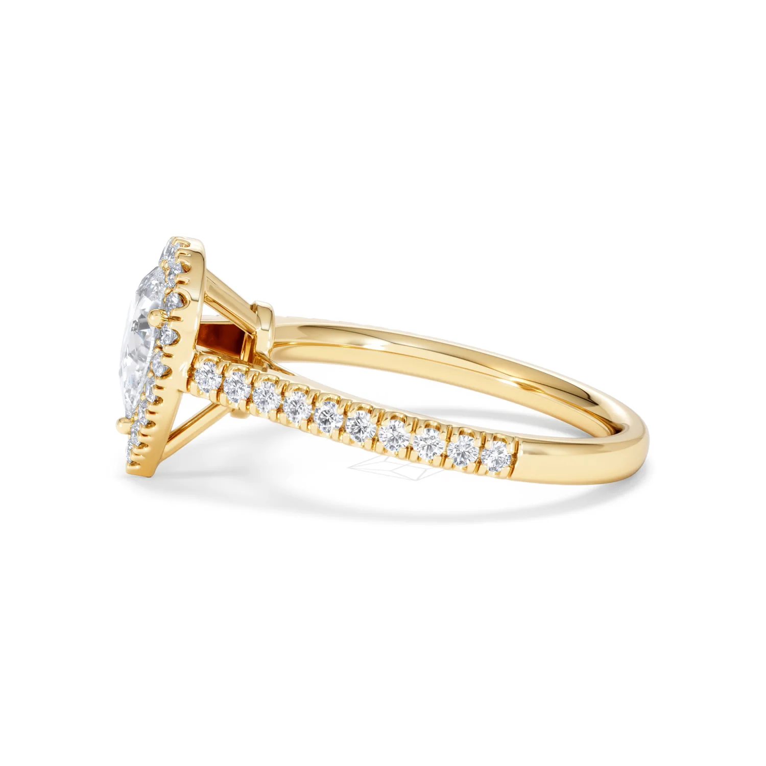 Diana GIA Diamond Pear Halo Engagement Ring in 18K Gold 1.35ct G/SI2 - Image 70