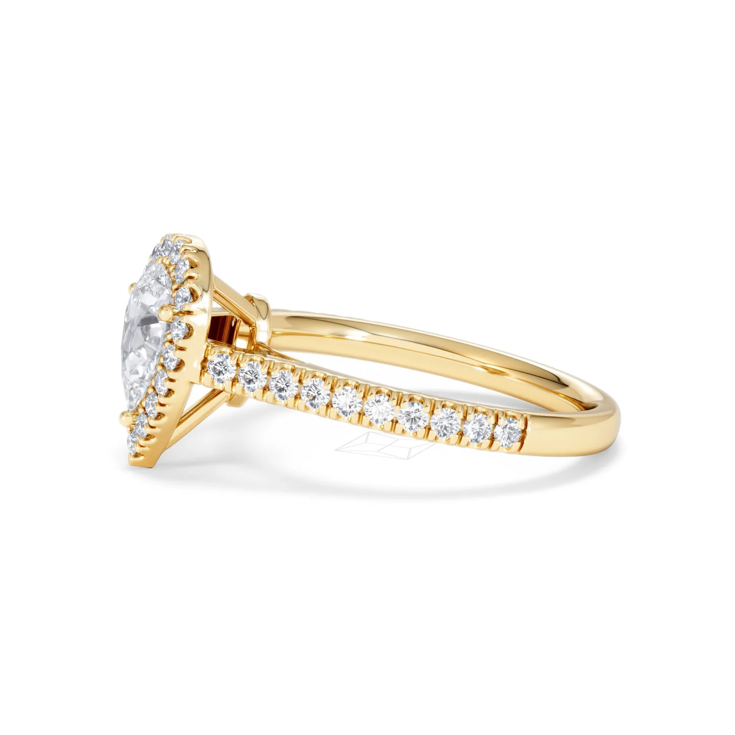 Diana GIA Diamond Pear Halo Engagement Ring in 18K Gold 1.35ct G/SI2 - Image 72