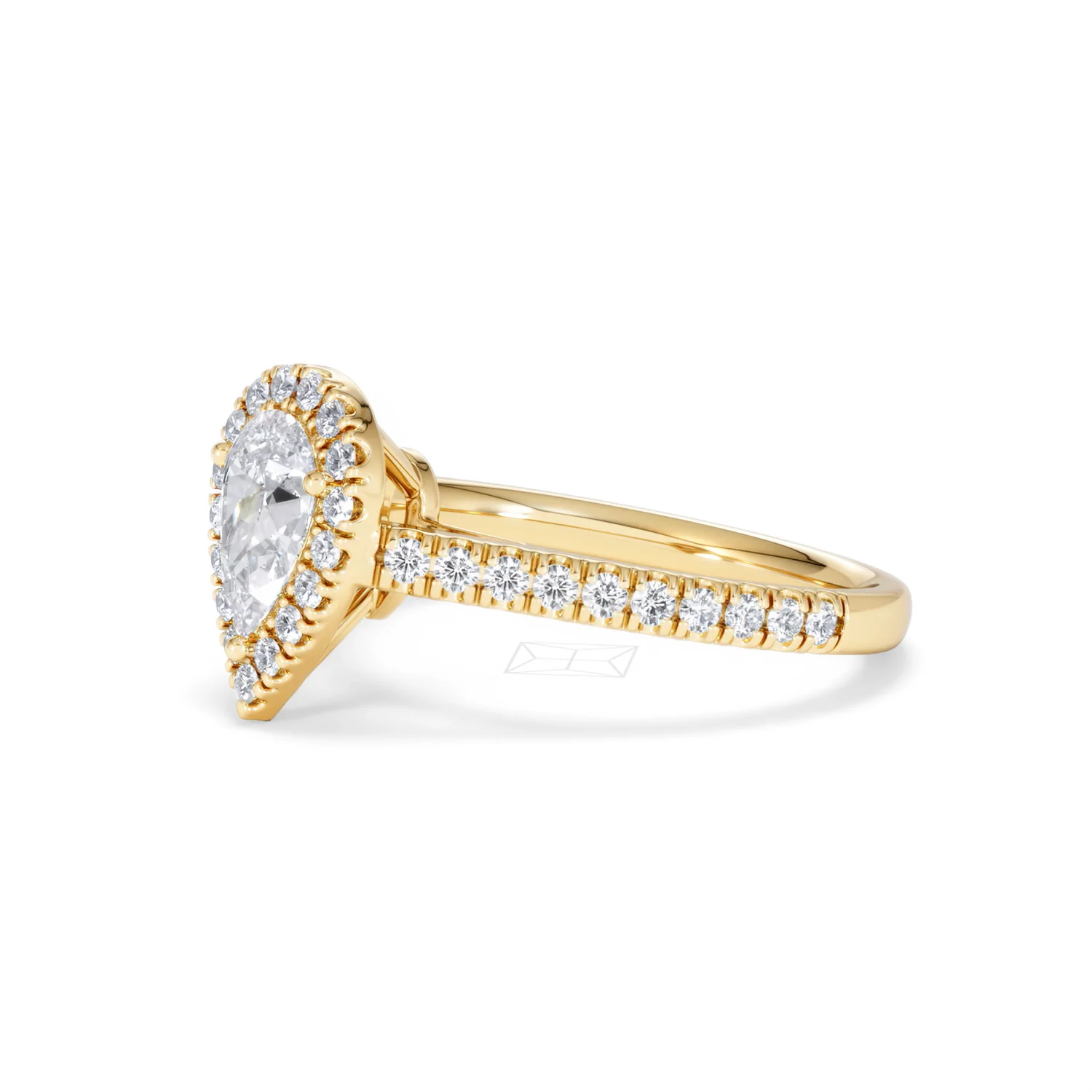 Diana GIA Diamond Pear Halo Engagement Ring in 18K Gold 1.35ct G/SI2 - Image 76