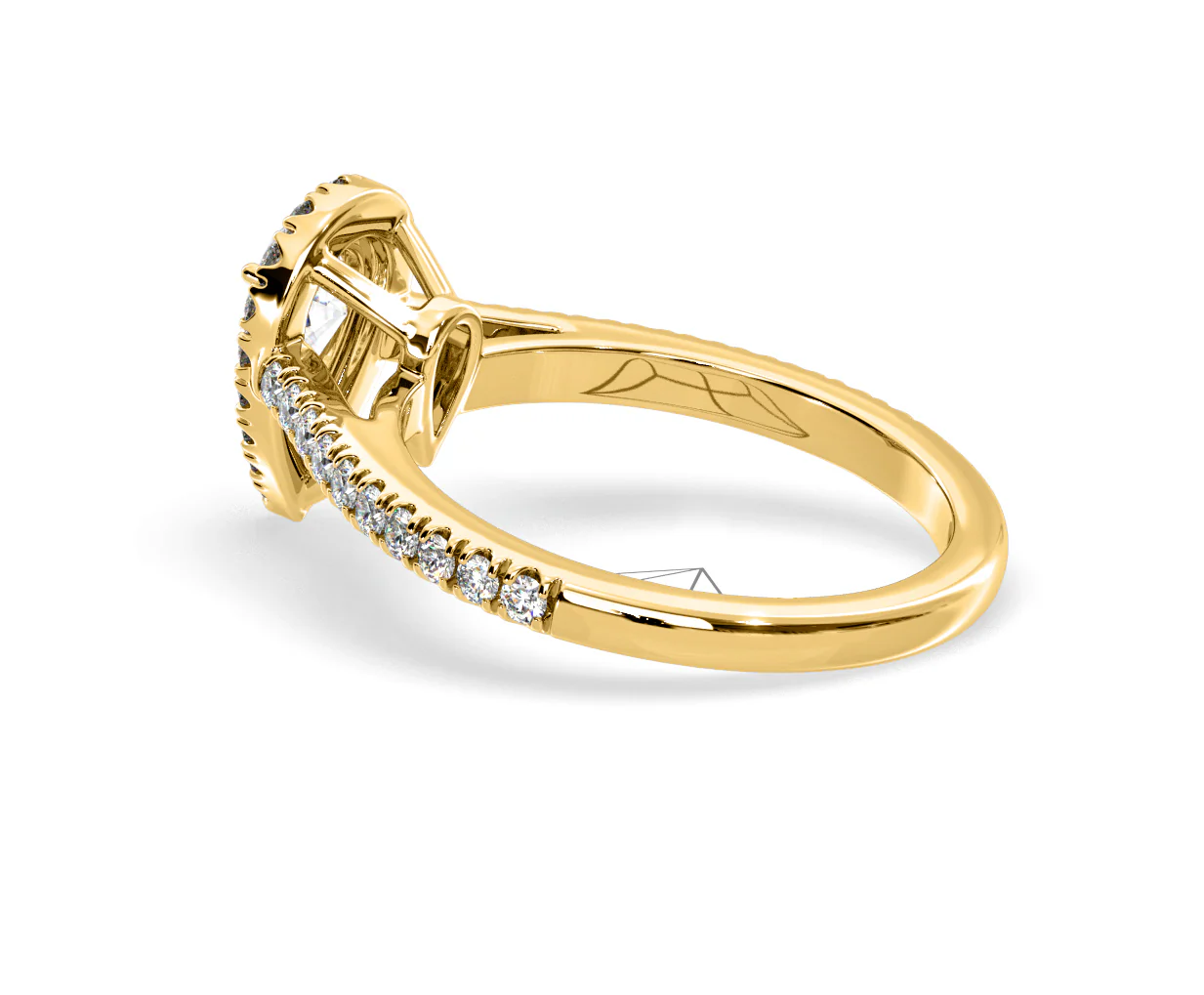 Diana Diamond Pear Halo Engagement Ring in 18K Gold 1ct G/VS2 - Image 115