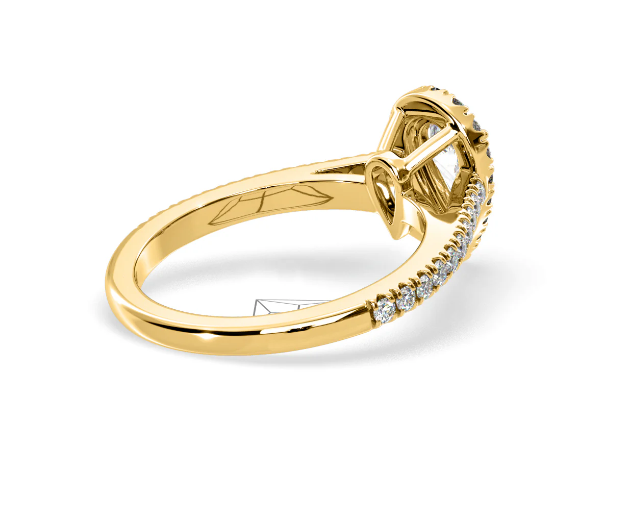 Diana Diamond Pear Halo Engagement Ring in 18K Gold 1ct G/VS2 - Image 138