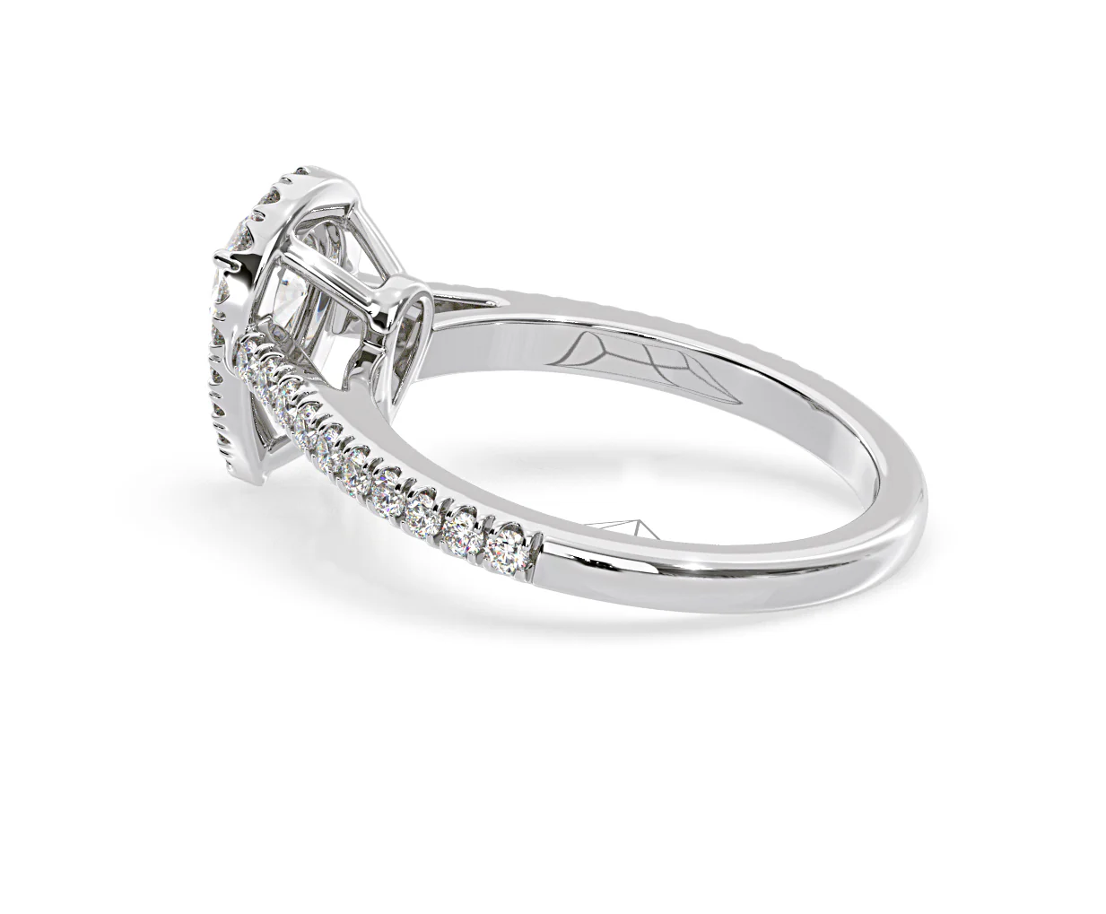 Diana GIA Diamond Pear Halo Engagement Ring Platinum 1.35ct G/SI1 - Image 34