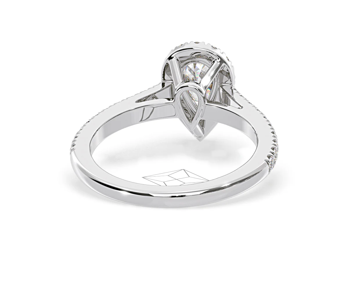 Diana GIA Diamond Pear Halo Engagement Ring Platinum 1.35ct G/SI1 - Image 50