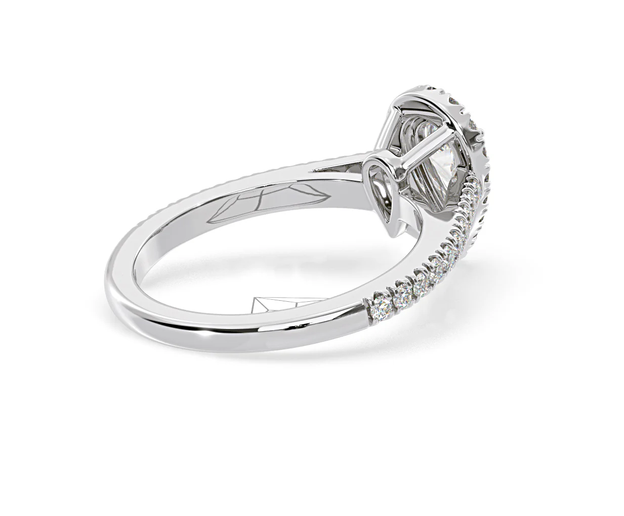 Diana GIA Diamond Pear Halo Engagement Ring Platinum 1.35ct G/SI1 - Image 58