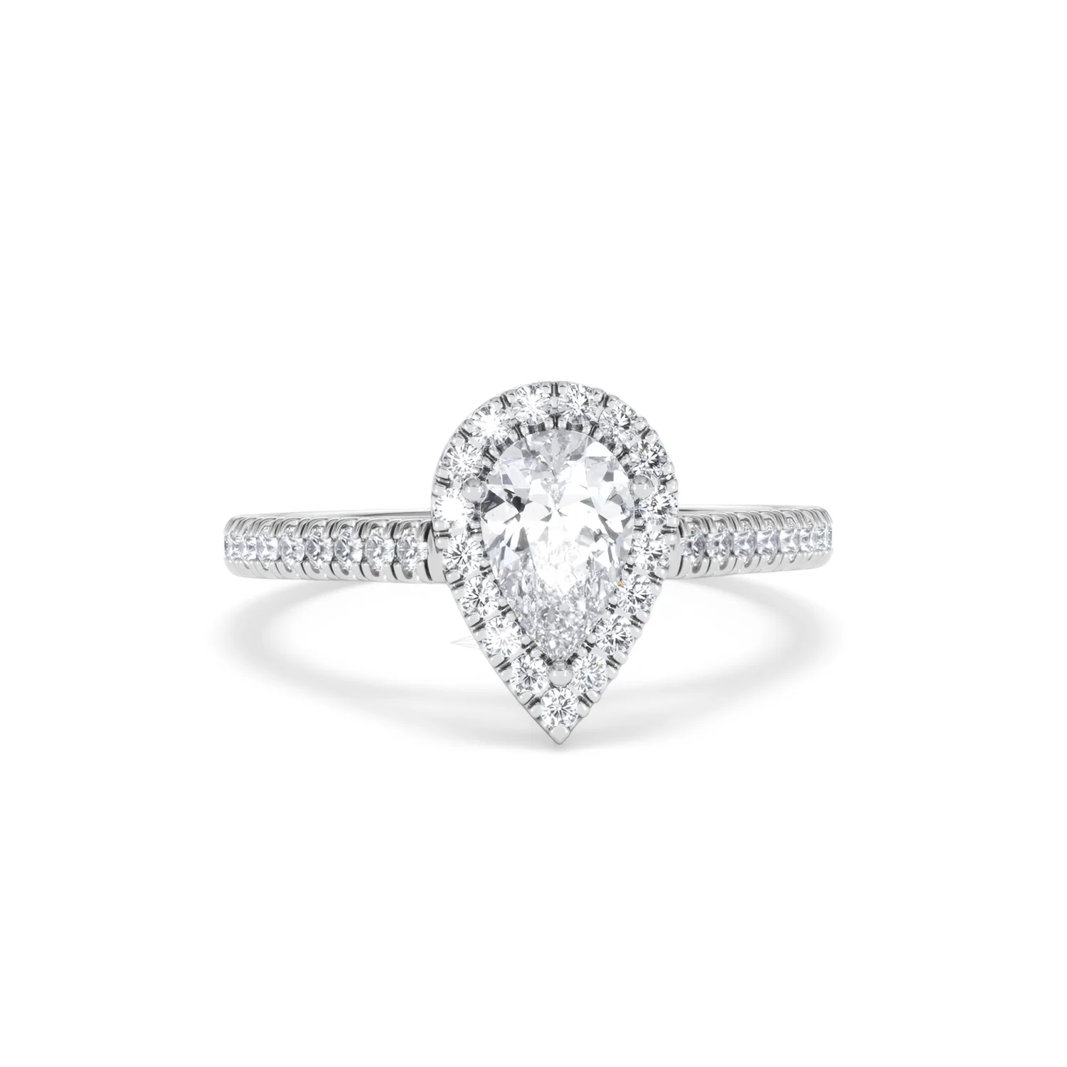 Diana GIA Diamond Pear Halo Engagement Ring Platinum 1.35ct G/SI2 - Image 11