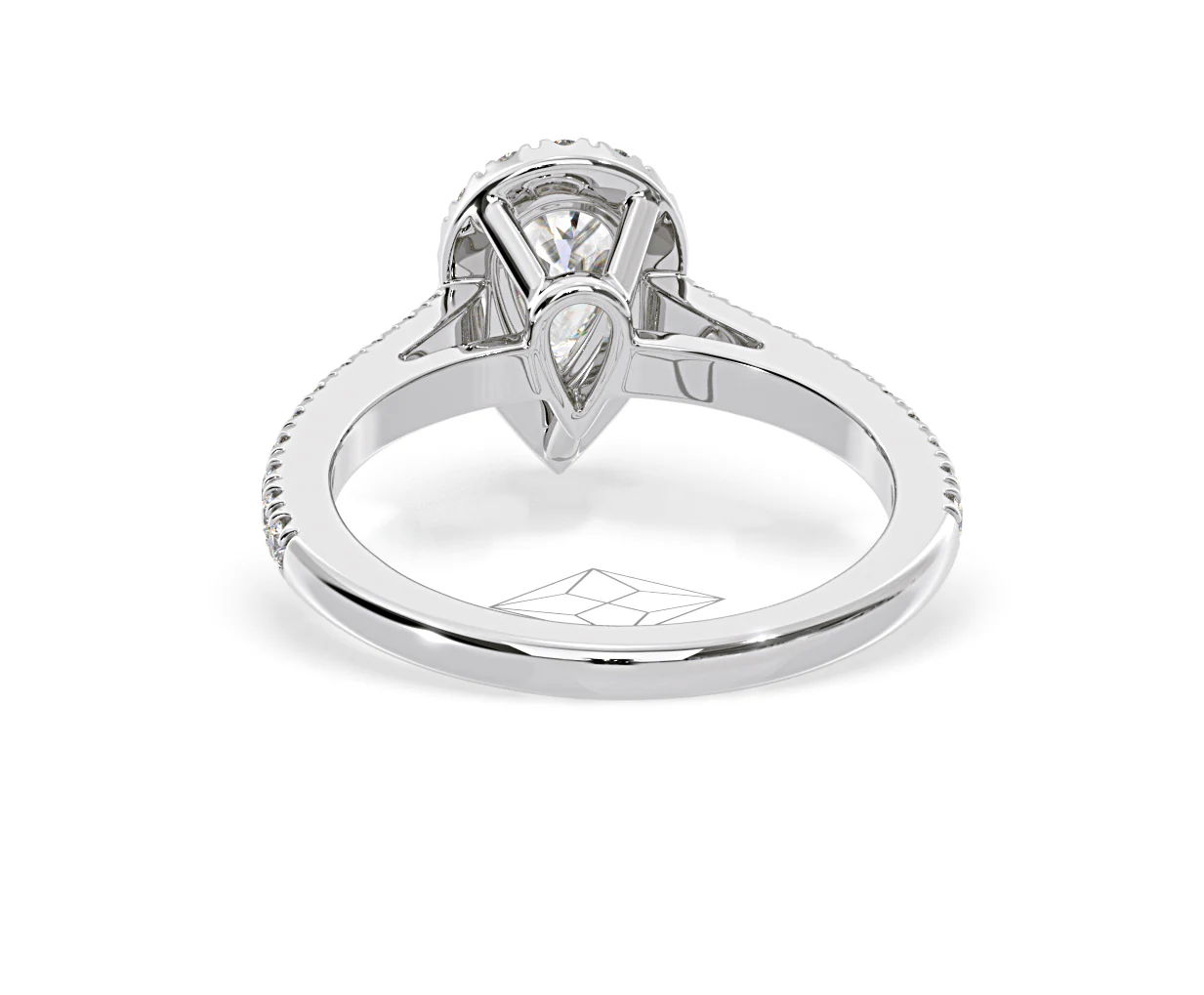 Diana GIA Diamond Pear Halo Engagement Ring Platinum 1.35ct G/SI2 - Image 128