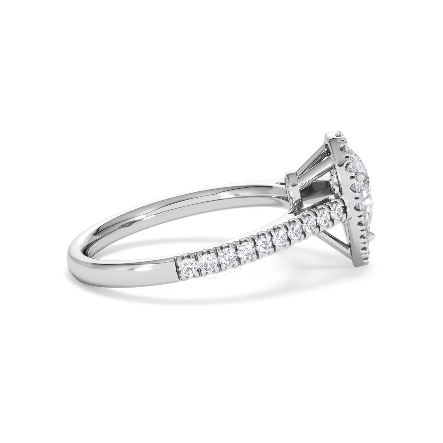 Diana GIA Diamond Pear Halo Engagement Ring Platinum 1.35ct G/SI2 - Image 31
