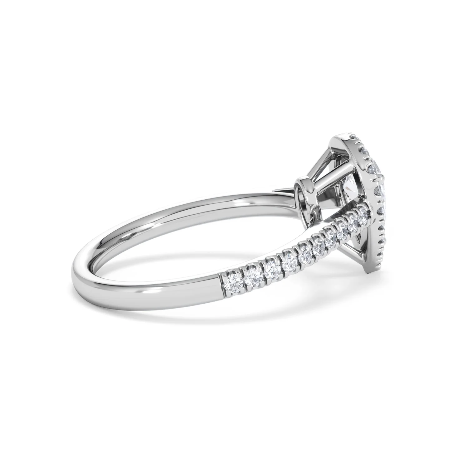 Diana GIA Diamond Pear Halo Engagement Ring Platinum 1.35ct G/SI2 - Image 34
