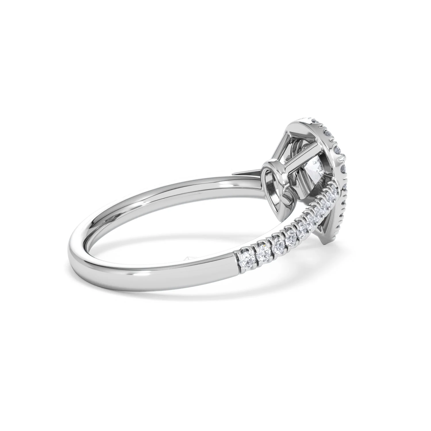 Diana GIA Diamond Pear Halo Engagement Ring Platinum 1.35ct G/SI2 - Image 37