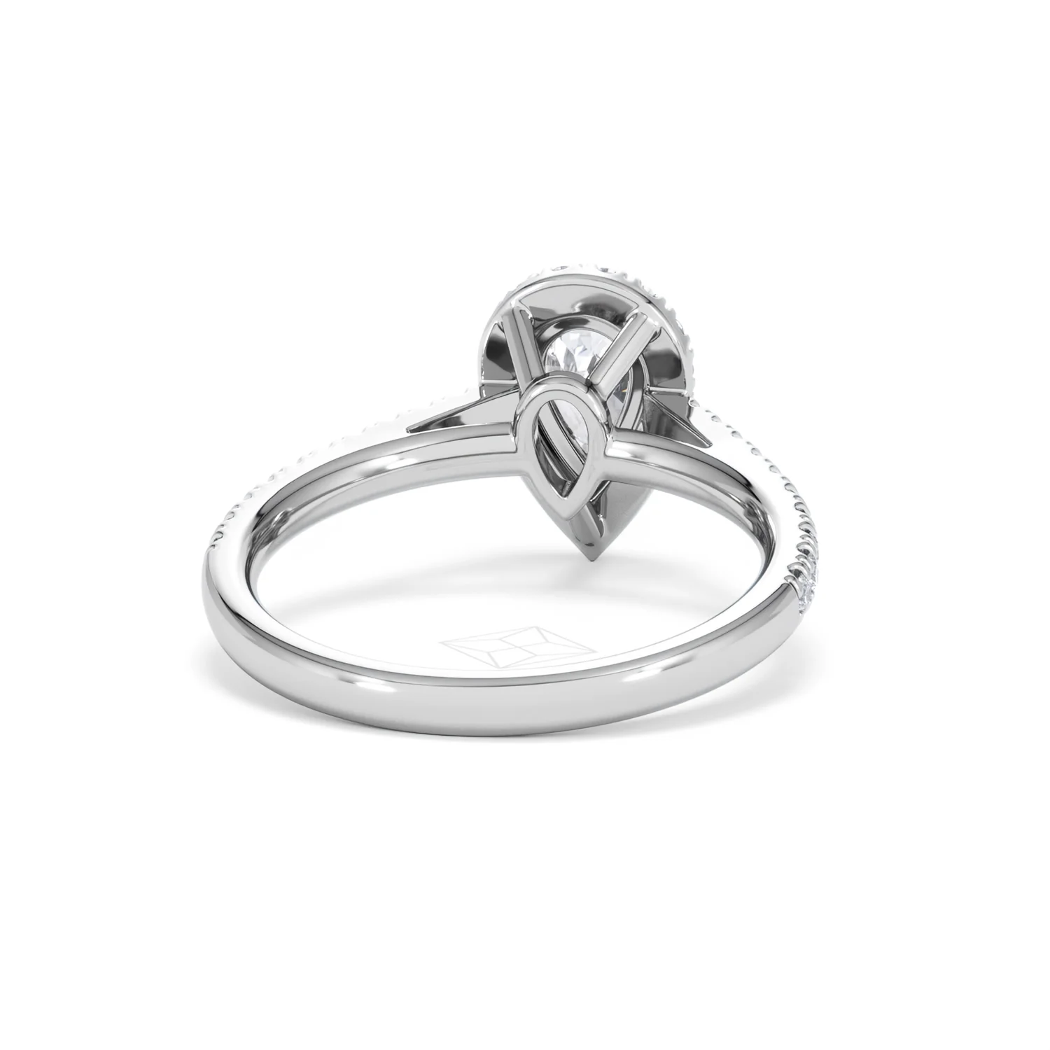 Diana GIA Diamond Pear Halo Engagement Ring Platinum 1.35ct G/SI2 - Image 47