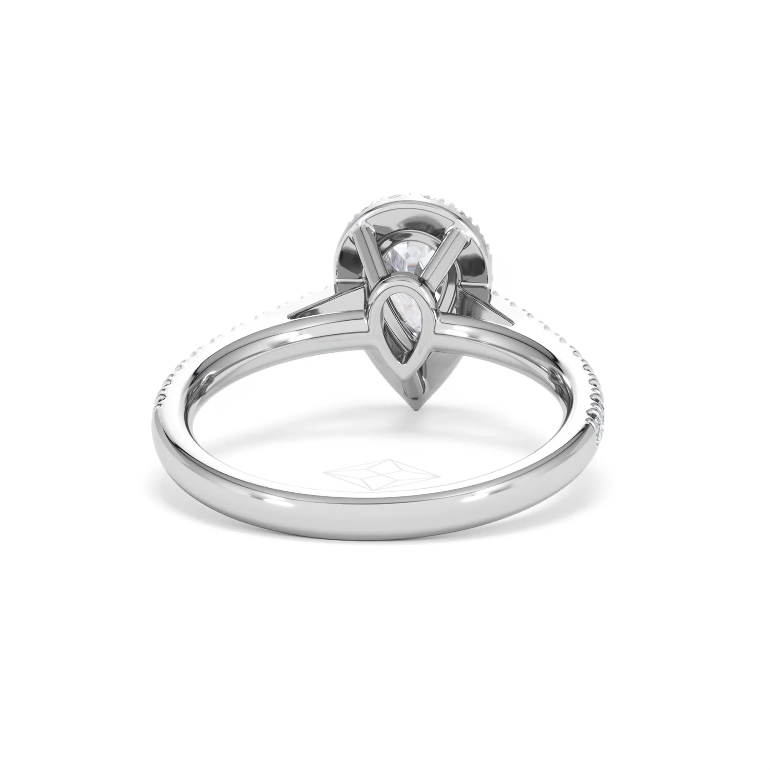 Diana GIA Diamond Pear Halo Engagement Ring Platinum 1.35ct G/SI2 - Image 48