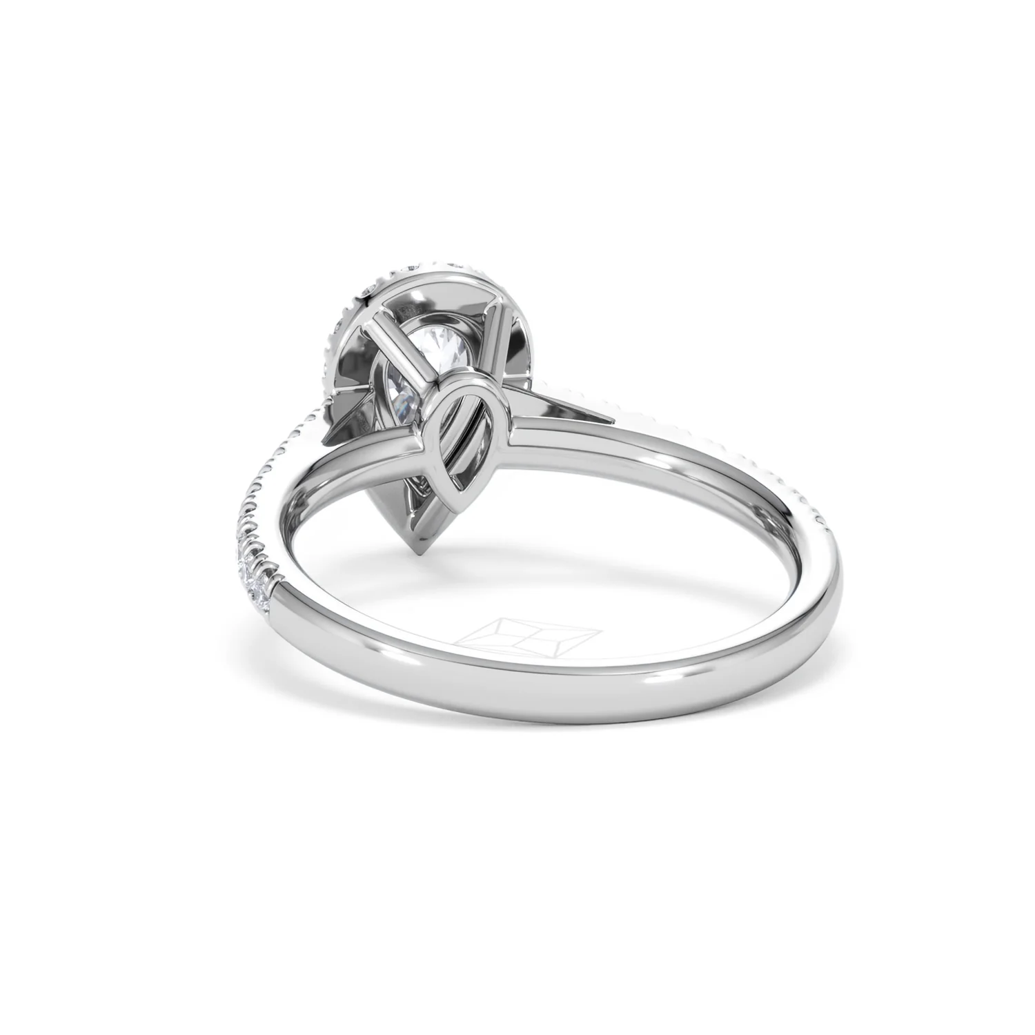 Diana GIA Diamond Pear Halo Engagement Ring Platinum 1.35ct G/SI2 - Image 54