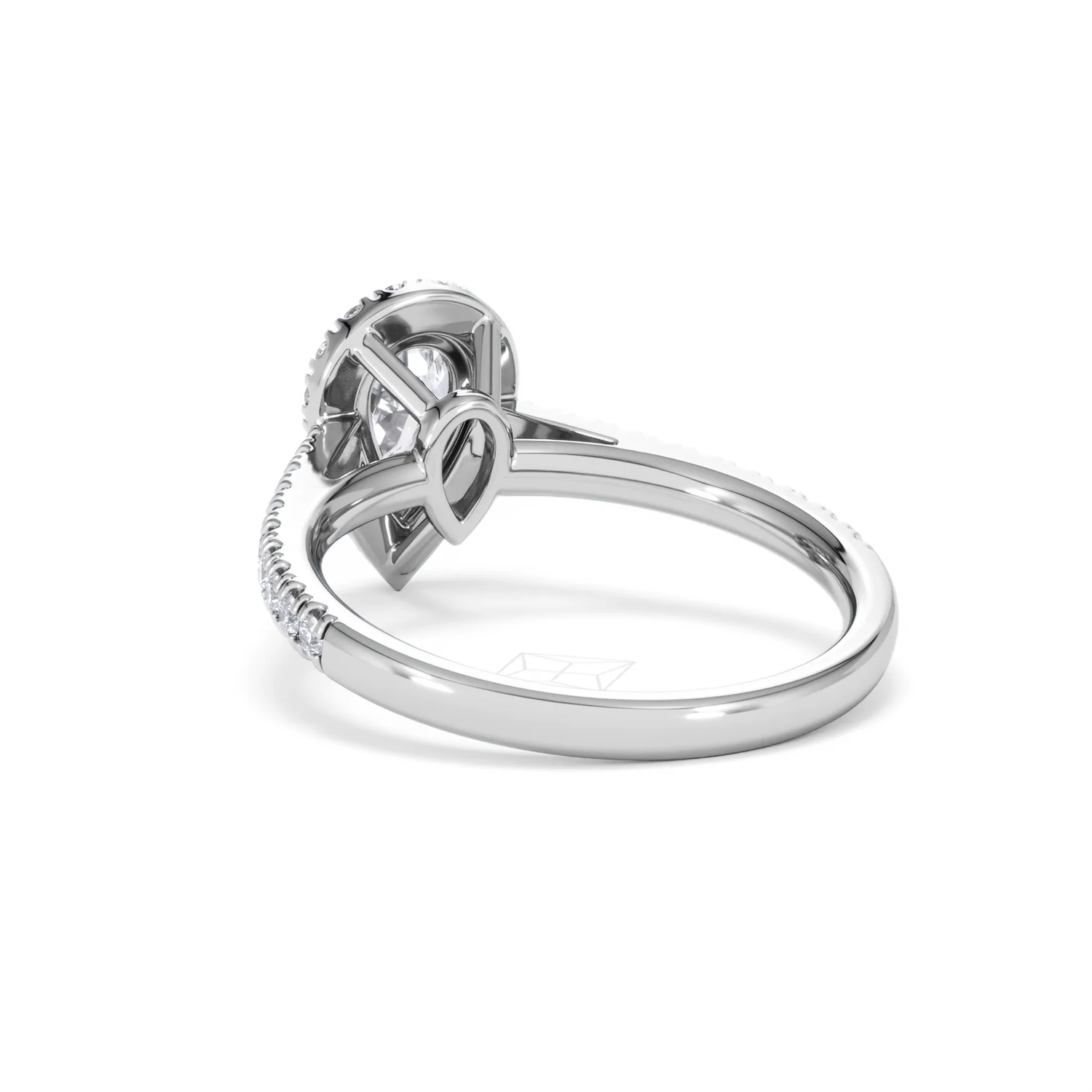 Diana GIA Diamond Pear Halo Engagement Ring Platinum 1.35ct G/SI2 - Image 56