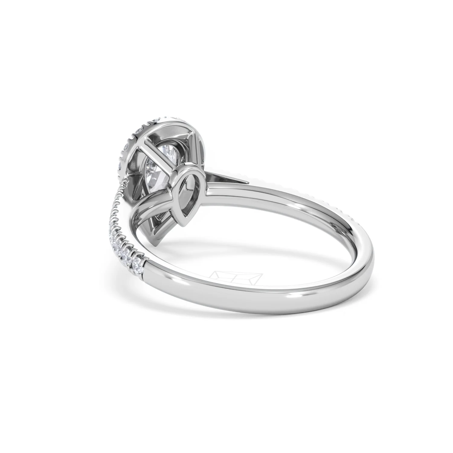 Diana GIA Diamond Pear Halo Engagement Ring Platinum 1.35ct G/SI2 - Image 57