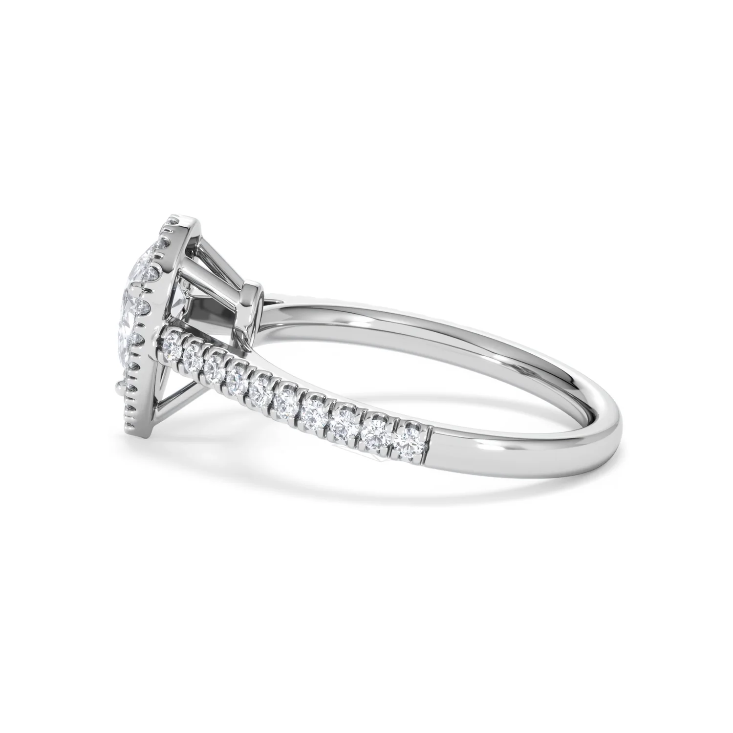 Diana GIA Diamond Pear Halo Engagement Ring Platinum 1.35ct G/SI2 - Image 68