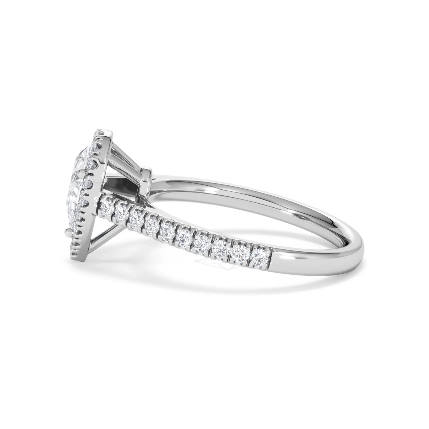 Diana GIA Diamond Pear Halo Engagement Ring Platinum 1.35ct G/SI2 - Image 70