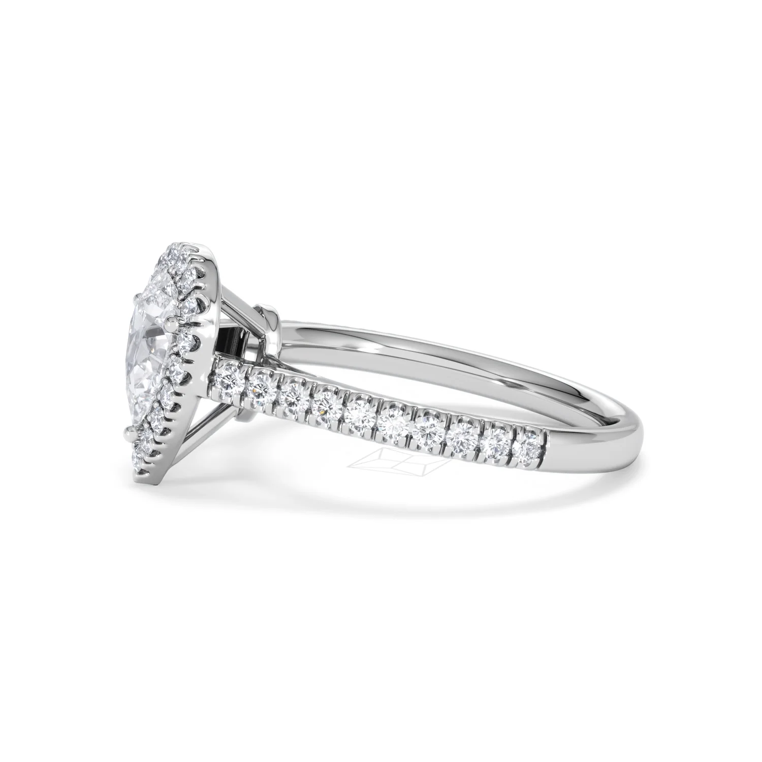 Diana GIA Diamond Pear Halo Engagement Ring Platinum 1.35ct G/SI2 - Image 74