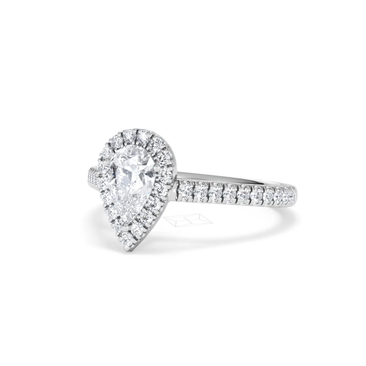 Diana GIA Diamond Pear Halo Engagement Ring Platinum 1.35ct G/SI2 - Image 84